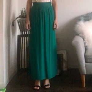 Comptoir des Cotonniers teal maxi skirt